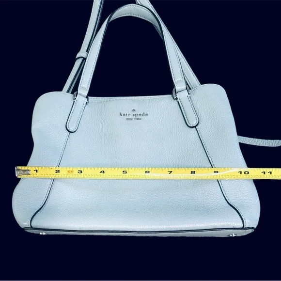 Kate Spade Jackson medium triple compartment satchel in powder blue - Picture 7 of 8